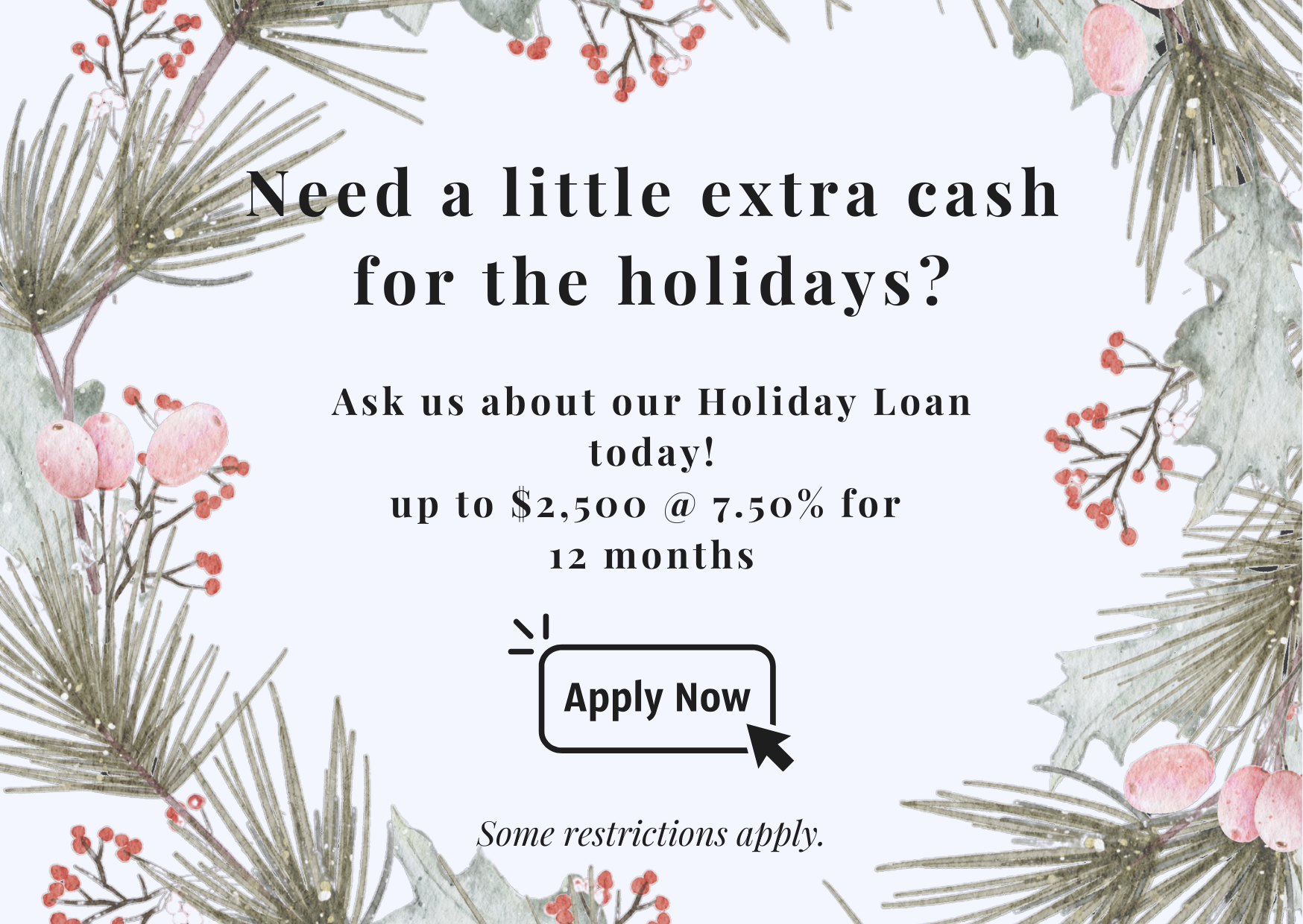 Holiday Loan Promo